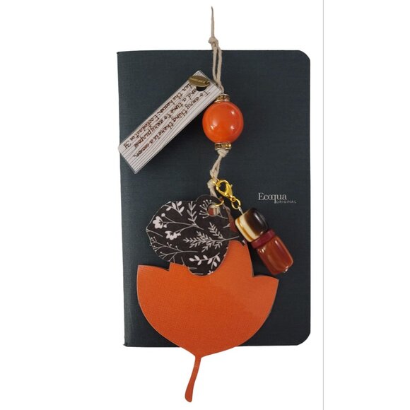 "To Everything, There Is A Season" Fall Autumn Acorn Leaf Charm Bookmark, B17 - Picture 3 of 6